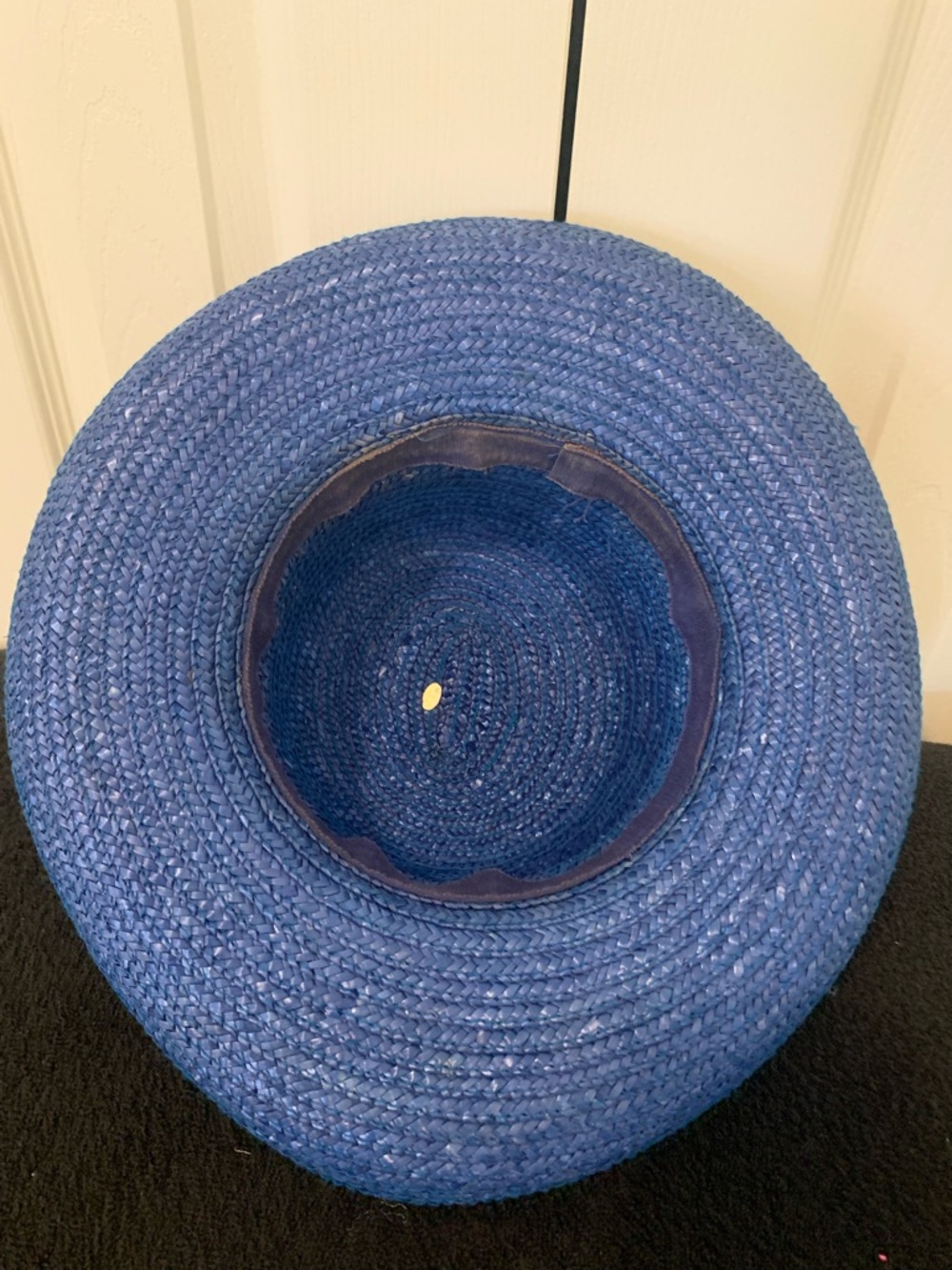 Trio of Straw Sun Hats - Black, Red, Blue - Picture 8 of 8